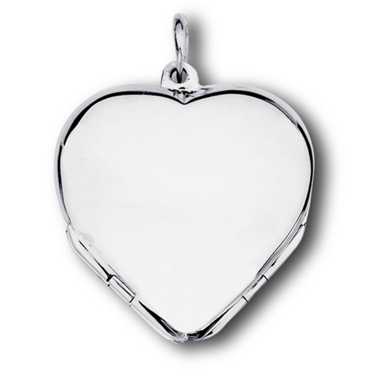 20" Sterling Silver Four Picture Heart Locket Necklace 