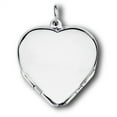 thumbnail image 1 of Sterling Silver 30" 1mm Box Chain Four Picture Clover Heart Locket Pendant Necklace, 1 of 2
