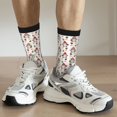thumbnail image 6 of Hirioo Merry Christmas Santa Pattern Adult Middle Tube Socks Breathable Sock Non-Pilling,Contrasting Color Design, 6 of 6