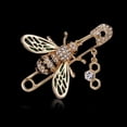 thumbnail image 2 of Insect Rhinestone Brooch Shining Bee Shaped Oil-dripping Badge Collar Pin Clothes Scarf Decor BC18Y0461-1, 2 of 9