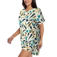 thumbnail image 2 of Kdxio Fathers day Print Pajamas Sets for Women Short-Sleeved Pjs with Lounge Shorts Two Piece Sleepwear S-4XL, 2 of 8
