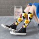 thumbnail image 5 of Fotbe Cow Print Sunflower Calcetas Divertidas Estampadas para Hombre y Mujer, Calcetas de Algodón hasta la Rodilla para Caminar, Correr, Enfermería y Embarazo, 5 of 6