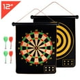 thumbnail image 4 of Graflsoa Magnetic Dartboard Set with 4 Darts, 12-Inch Dual-Sided Magnetic Dart Board in Colorful Packaging, 4 of 7