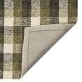 thumbnail image 3 of Luxee Designs Tartan Collection – 9×12 ft – Natural Hand-Tufted Wool – Classic Checkered Area Rug, Durable, Pet Friendly, Farmhouse Decor – Khaki, 3 of 7