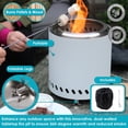 thumbnail image 3 of Sunnydaze Stainless Steel Tabletop Smokeless Fire Pit, 3 of 9