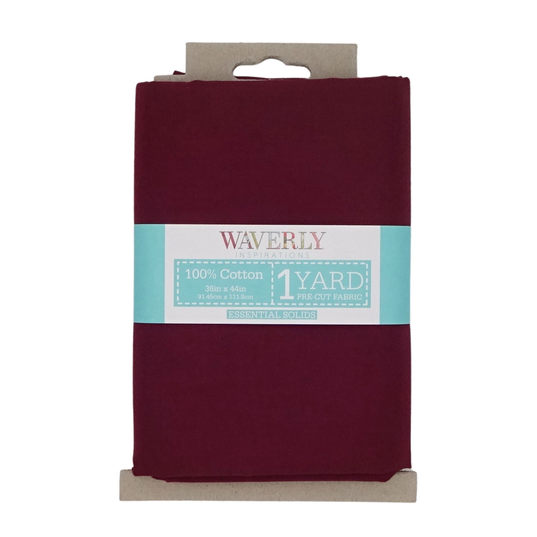 Waverly Inspirations 1 Yard Cut 100% Cotton Solid Fabric, Merlot, 44" Wide for Quilting & Sewing