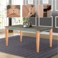 thumbnail image 3 of Patas cuadradas de roble sin terminar de 30 pulgadas para muebles, patas de madera altas de mediados de siglo, juego de 4 para mesas, bancos otomanos, con accesorios de instalación (natural), 3 of 5