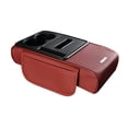 thumbnail image 1 of davian Car Armrest Pad Center Console Box Tissue Holder PU Leather Comfortable Sponge Padding Multifunctional Storage Organizer with Phone Slot Easy Installa red, 1 of 8