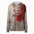 thumbnail image 3 of Towmus Women Halloween Sweatshirts Novelty Sweatshirt Letter Graphic Hoodies Shirt Funny Shirts for Women Khaki 5XL, 3 of 3
