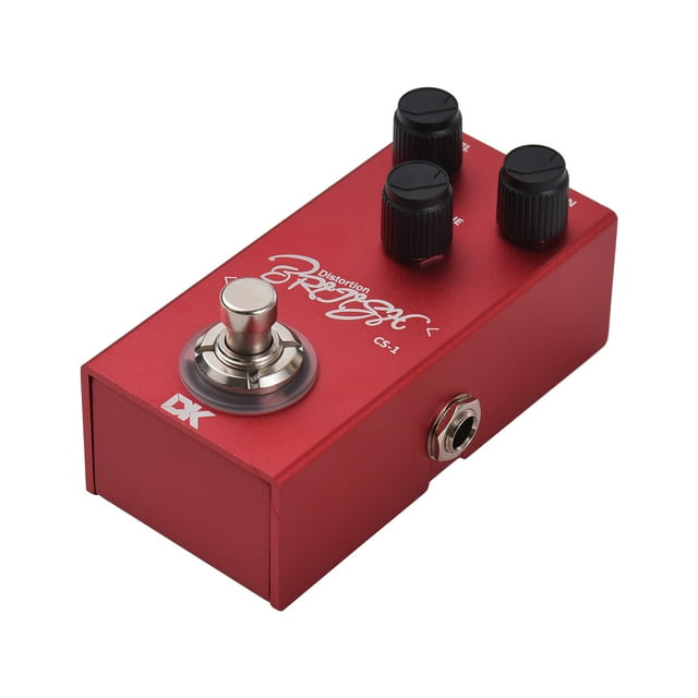 Electric Guitar Distortion Pedal with Metal Housing - 6.35mm Input/Output, TONE/GAIN/LEVEL Controls, True Bypass 3 PDT Switch, 9V Power Supply, 1MΩ Input & 10KΩ Output Impedance, LED Indicator,