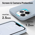 thumbnail image 4 of iPhone 13 Pro Phone Case,Liquid Silicone Ultra Slim Shockproof Protection Phone Case with [Soft Anti-Scratch Microfiber Lining] 6.1 inch（Baby Blue）, 4 of 14