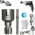 thumbnail image 1 of Integrated Internal & External Pipe Threading Tool, Pipe Thread Cutting Tool, Electric Drill Compatible PVC Pipe Threader Kit, Pipes Thread Maker Tooll for Cutting & Pipe (3/4" (DN20) Pipe), 1 of 10