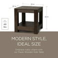 thumbnail image 6 of Maven Lane Paulo Wooden Side Table in Weathered Brown Finish, 6 of 7