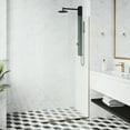 thumbnail image 4 of VIGO Zenith 34 in. W x 74 in. H Frameless Fixed Shower Screen Door in Matte Brushed Gold with 3/8 in. (10mm) Clear Glass, 4 of 12
