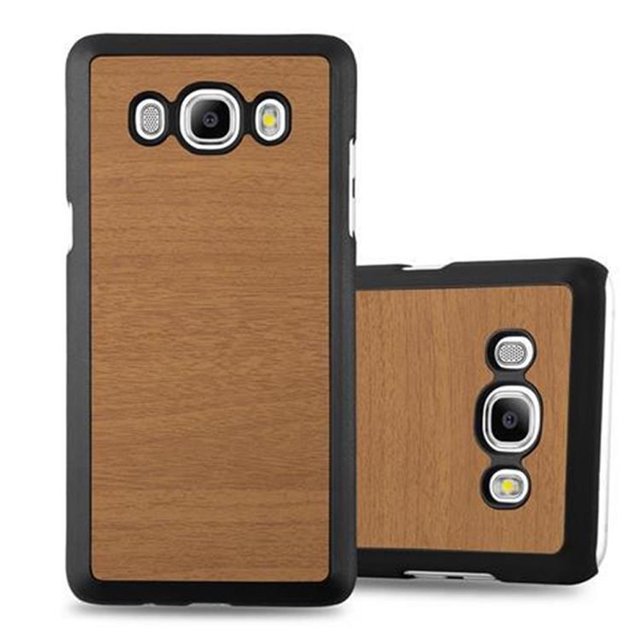 Cadorabo Étui pour Samsung Galaxy J5 2016 Protection d'Écran en Bois Étui Rigide Antichoc