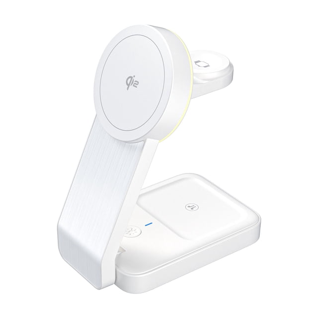 Cargador inalámbrico magnético plegable tres en uno adecuado para la carga inalámbrica de soportes para teléfonos Apple
