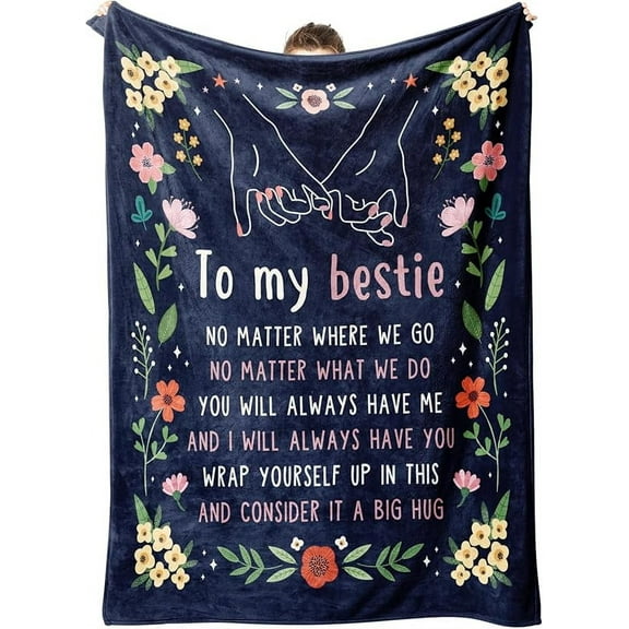 Friendship Gifts for Women Christmas, Best Friend Birthday Gifts for Women, Best Friend Blanket Gift, to My Bestie Throw Blanket for Mothers Day