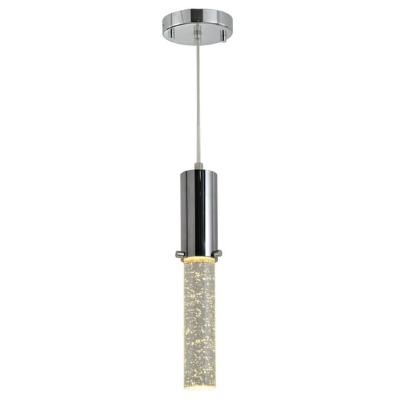 Woodbridge Lighting Pixie 5-Light Steel and Glass LED Pendant in Chrome