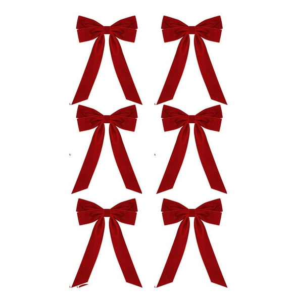 RKSTN Red Bows for Christmas Tree 12Pc Velvet Christmas Tree Bow Decoration Wreath Bow Decoration Christmas Bells