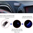 thumbnail image 4 of Luz de advertencia de alarma para automóvil de 6 LED con energía solar y USB, luz intermitente azul antirrobo incorporada, 4 of 5