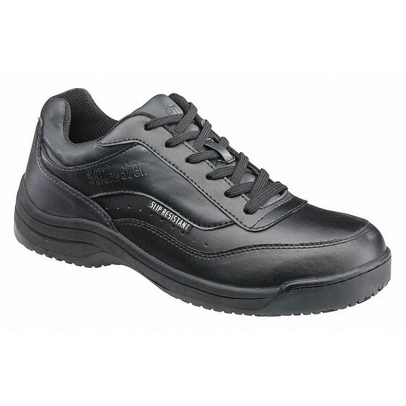 SkidBuster Women's Leather Slip Resistant Athletic Shoe Black - S5075