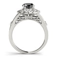 thumbnail image 2 of Mauli Jewels Engagement Rings for Women 1.25 Carat Black Diamond Wedding Engagement Ring 4-prong 10k Solid White Gold, 2 of 4
