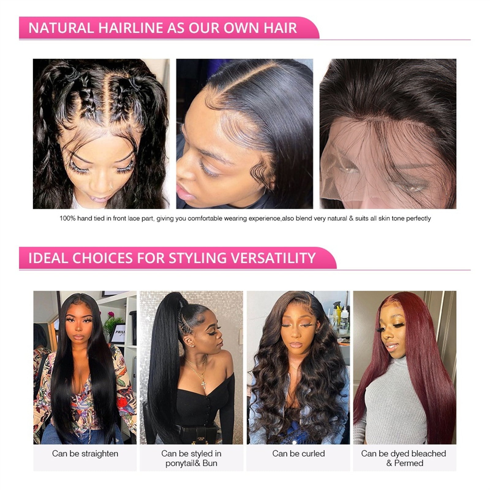 Body Wave Lace Wig Human Hair Wig Pre Plucked HD Lace Frontal Wig Brazilian Hair Wigs with Baby Hair Long Wave Curly Lace Closure Wig for Women