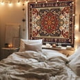 thumbnail image 5 of Boho Hippie Wall Tapestry for Bedroom Aesthetic, Mandala Indian Bohemian Tapestries Art Decor, Vintage Orange Floral Cool Vertical Wall Hanging for Living Room Dorm, 5 of 9