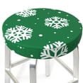 thumbnail image 3 of Fotbe Snowflake Stool Covers Round,Waterproof Round Bar Stool Covers Bar Chair Covers Washable Stool Cushion Slipcover for 12-14 Inch Chair-12 inch, 3 of 7
