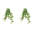 thumbnail image 3 of Vickerman 28" Artificial Varigated Ivy Hanging Bush, Pack of 2, 3 of 3