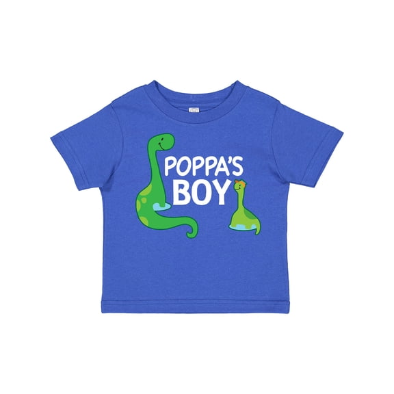 Inktastic Poppa's Boy Grandson Dinosaur Boys Toddler T-Shirt