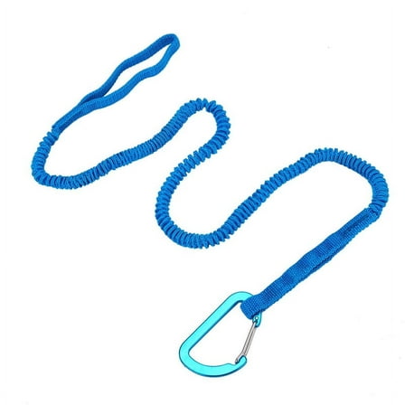 2 Pack Kayak Paddle Leash, Paddle Board Leash Fishing Lanyard Tool with Carabiner Kayaking Accessories Blue