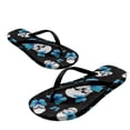 thumbnail image 5 of Chririnla Women's Skull Butterfly Print Beach Sandals Casual Comfortable Yoga Mat Thong Sandal with Arch Support Quick Dry Non-Slip Walking Vacation Shower Shoes, 5 of 7