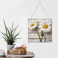 thumbnail image 6 of White Daisy Wooden Sign Hanging Wood Plaques Spring Wall Decor Garden Sign Colorful Daisy Hanging Sign for Home Decor Office Kitchen Housewarming Gift 12x12 Inch, 6 of 8