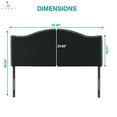 thumbnail image 4 of Catalina Headboards for Queen Size Bed, Upholstered Nail Head Bed Headboard, 12 Adjustable Positions Queen Headboard Only, Wall Mounted Headboard, Bed Backboard Linen Fabric Head Board – Black, 4 of 15