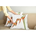 thumbnail image 3 of Ambesonne Floral Throw Pillow Cover 2 Pack, Exotic Flower Branch, 24", Green Orange, 3 of 6