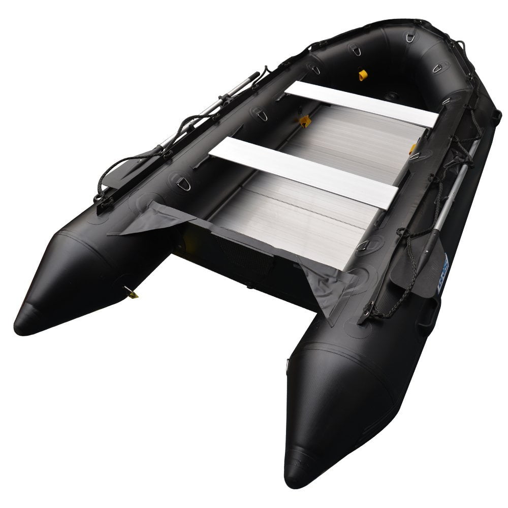 BRIS 12.5Ft Inflatable Boat Inflatable Fishing Rescue Dive Boat Dinghy Raft Pontoon Boat