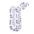 thumbnail image 1 of SUNSIOM Newborn Infant Baby Cartoon Animal Zipper Swaddle Wrap Blanket + Hat, 1 of 8
