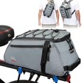 thumbnail image 1 of Bolsa trasera para bicicletas KEMIMOTO 11L, resistente al agua, gris, 1 of 7