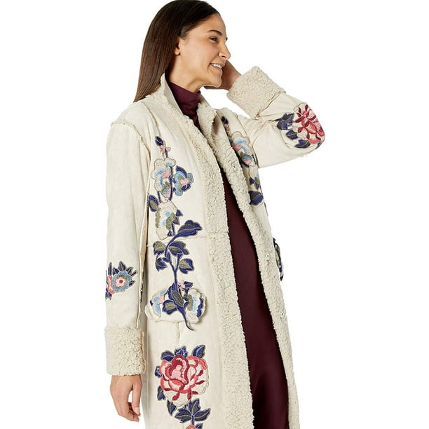 Johnny Was Biya by Johnny was Women's Floral Embroidered Long Coat