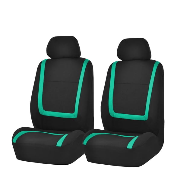 FH Group Unique Flat Cloth Universal Seat Covers Fit For Car Truck SUV Van - Front Seats