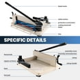 thumbnail image 5 of 12" Guillotine A4 Paper Cutter, Solid Steel Construction, Adjustable Paper Clamps Rotary Paper Trimmer with Toolbox for Convenient Access, Great for Office, Business and Home Offices​, 5 of 8