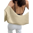 thumbnail image 4 of STARVNC Women Y2k Drop Shoulder Shrug Long Sleeve Knitted Cardigan, 4 of 5