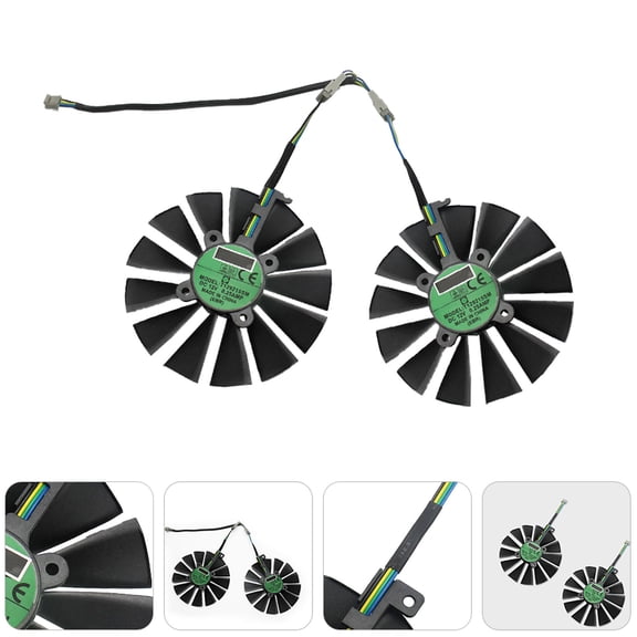 LIFKOME GPU Air Cooler 1 Pair Black ABS Fan Replacement for Graphics Card Cooling Upgrade