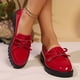 thumbnail image 5 of Xucatan Women's Patent Leather Tassel Loafers, Chunky Sole Slip-On Flat Shoes, Classic British Style Casual Shoes for Women, Plus Size Uniform Shoes Gift, 5 of 8