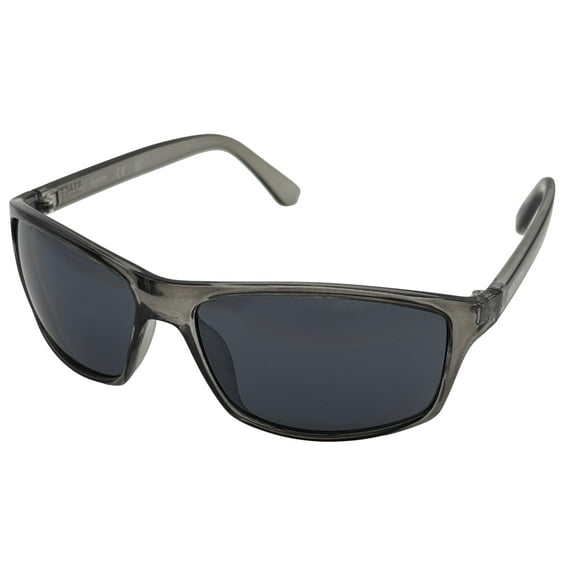 Kenneth Cole Reaction Men's Rectangle Wrap Fashion Sunglasses, Crystal Gray