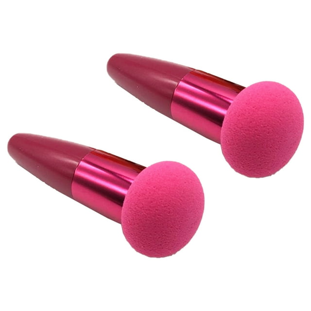 Esponja de maquillaje Base Esponja Licuadora Belleza Cosméticos Puff Esponja Herramienta de pincel de maquillaje con mango para base en polvo, corrector MFZFUKR CPB-DE-LYY620-1