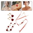 thumbnail image 5 of KAKOWELY 1 juego de joyas para mujer, collar, pulsera, pendientes, flores, San Valentín, para novia y boda., 5 of 5