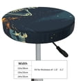 thumbnail image 4 of Hirioo Moonlit Skeleton Campfire for Round Bar Stool Seat Covers Washable Stool Cushion Slipcover Elastic Bar Chair Covers for 12-14 Inch Chair-12 inch, 4 of 7