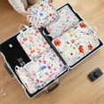 thumbnail image 6 of Compression Packing Cubes for Suitcases, 6 Set Travel Luggage Organizer Bags, Lightweight Waterproof Smell Proof Floral Packing Cubes as Travel Accessories for Women, 6 of 6